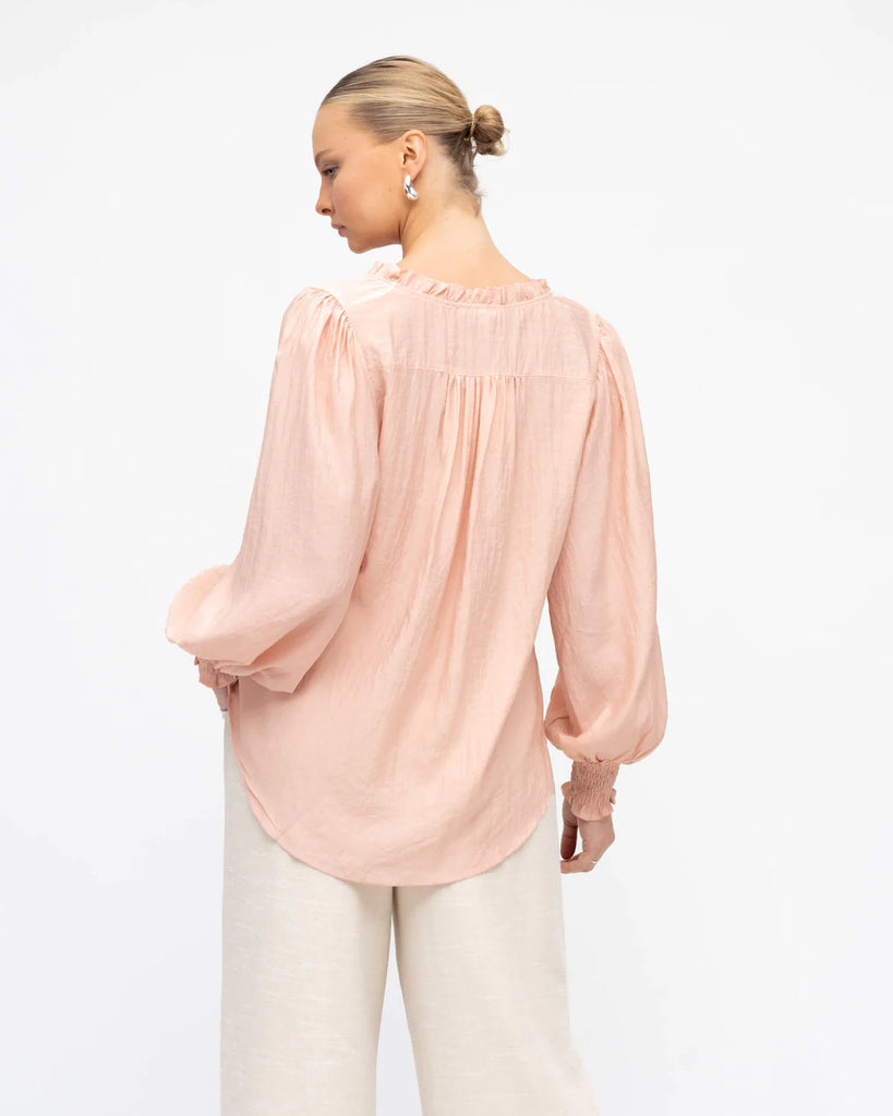 Label of Love Pink Long Sleeve Blouse