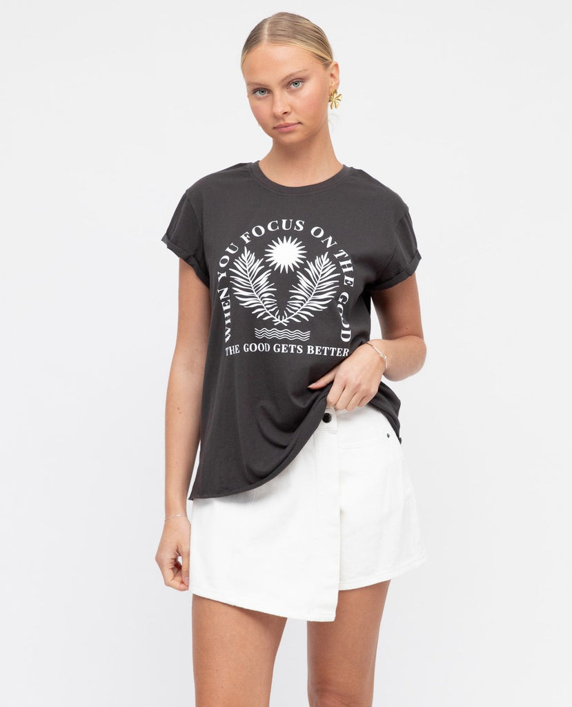 Paper Heart Black T Shirt Top