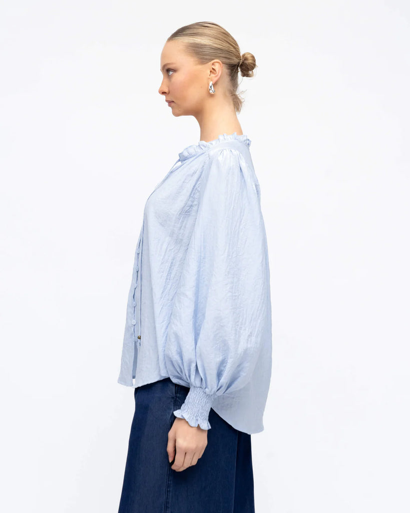 Label of Love Blue Long Sleeve Blouse