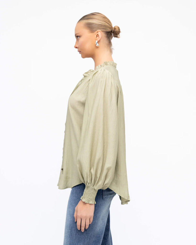 Label of Love Green Long Sleeve Blouse